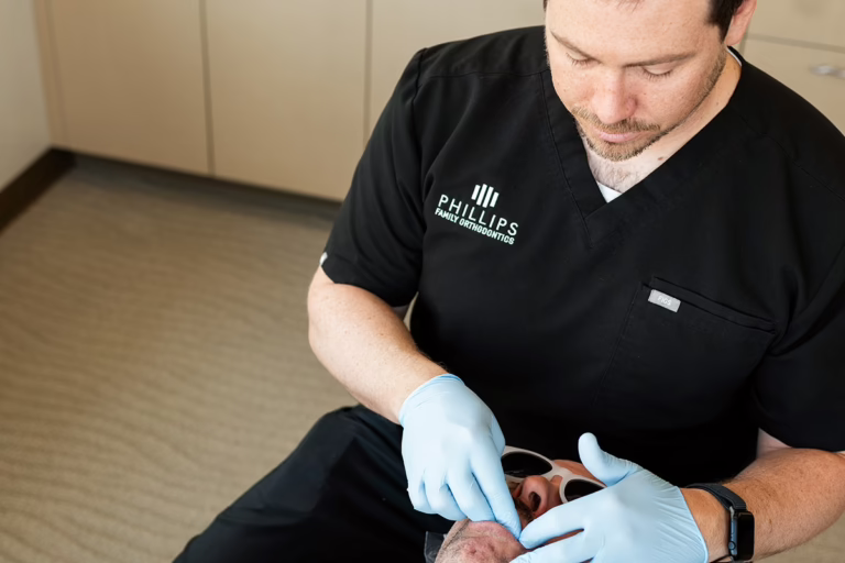 Dr. Phillips delivers MARPE appliance and delivers MARPE instructions to patient in his Encinitas Office.