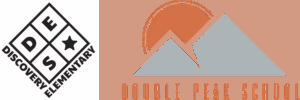 Logos of Discovery Elementary and Double Peak School, supported by Phillips Family Orthodontics in San Marcos, CA